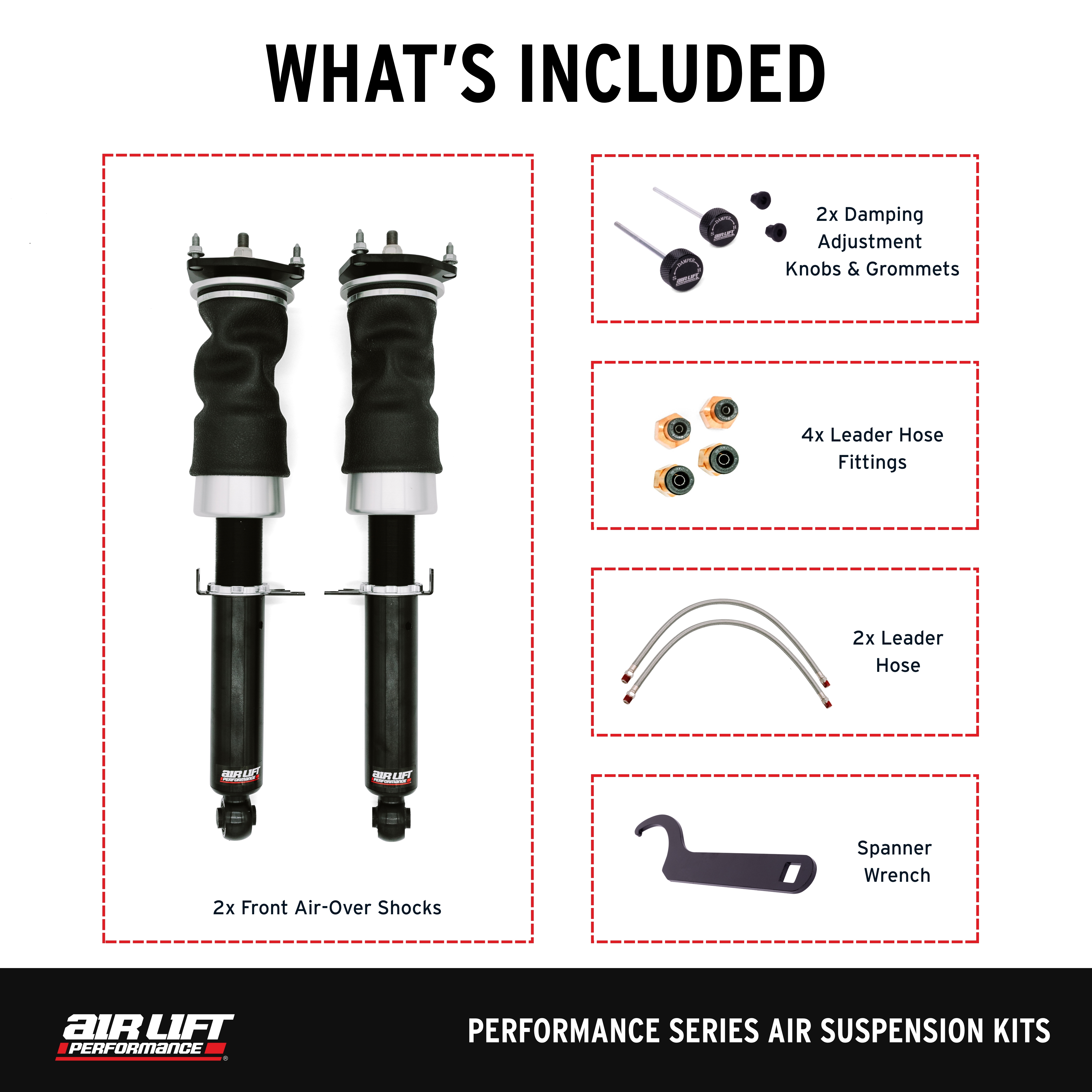 Air Lift Performance 76010 Air Lift Performance Front Air Spring Suspension Kit